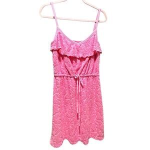 Vintage Y2K Juicy Couture Pink Terrycloth Swim Cover Dress - Size S/M